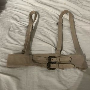 Free People tan harness belt
